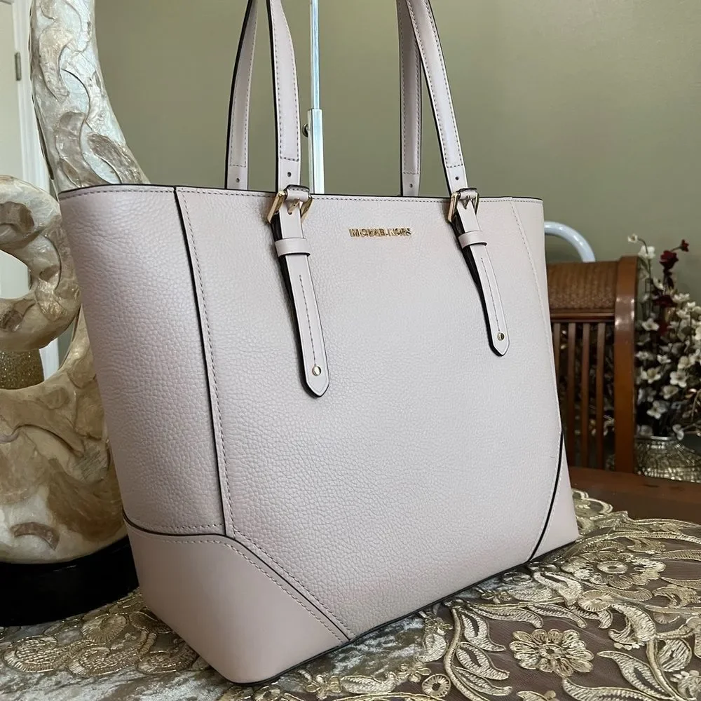 Michael Kors soft pink LG soft leather tote